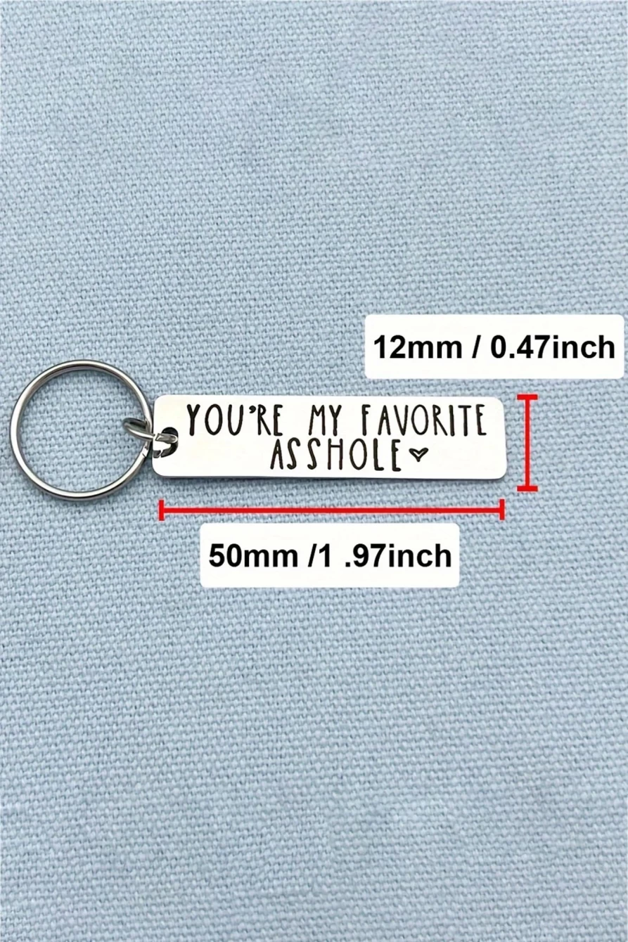 Shewin Women's Silvery Stainless Steel Valentine Lettered Keychain
