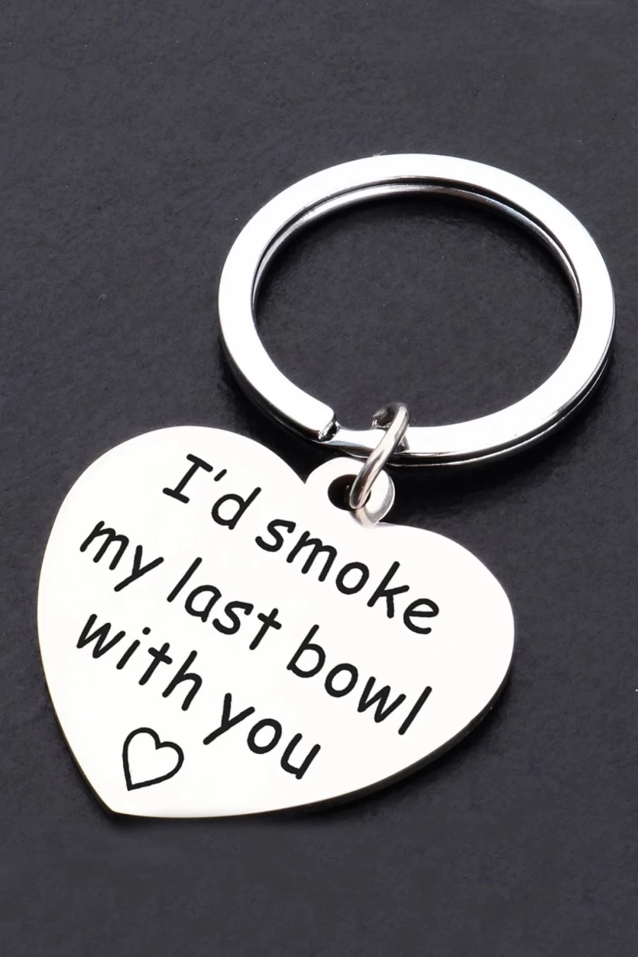 "Shewin Silvery Love Slogan Heart Pendant Keyring for Women - Romantic Gift Jewelry Accessory"