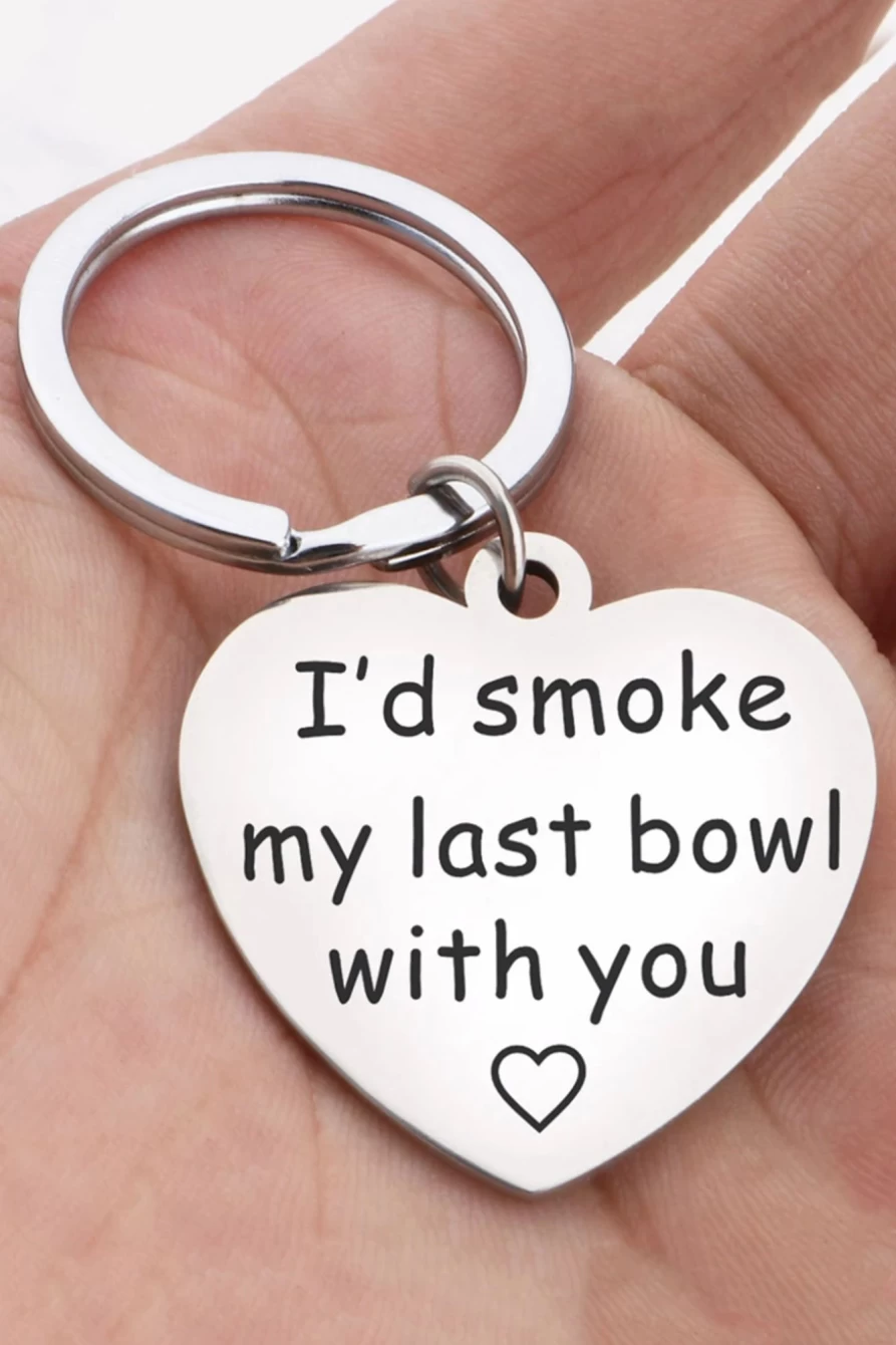 "Shewin Silvery Love Slogan Heart Pendant Keyring for Women - Romantic Gift Jewelry Accessory"