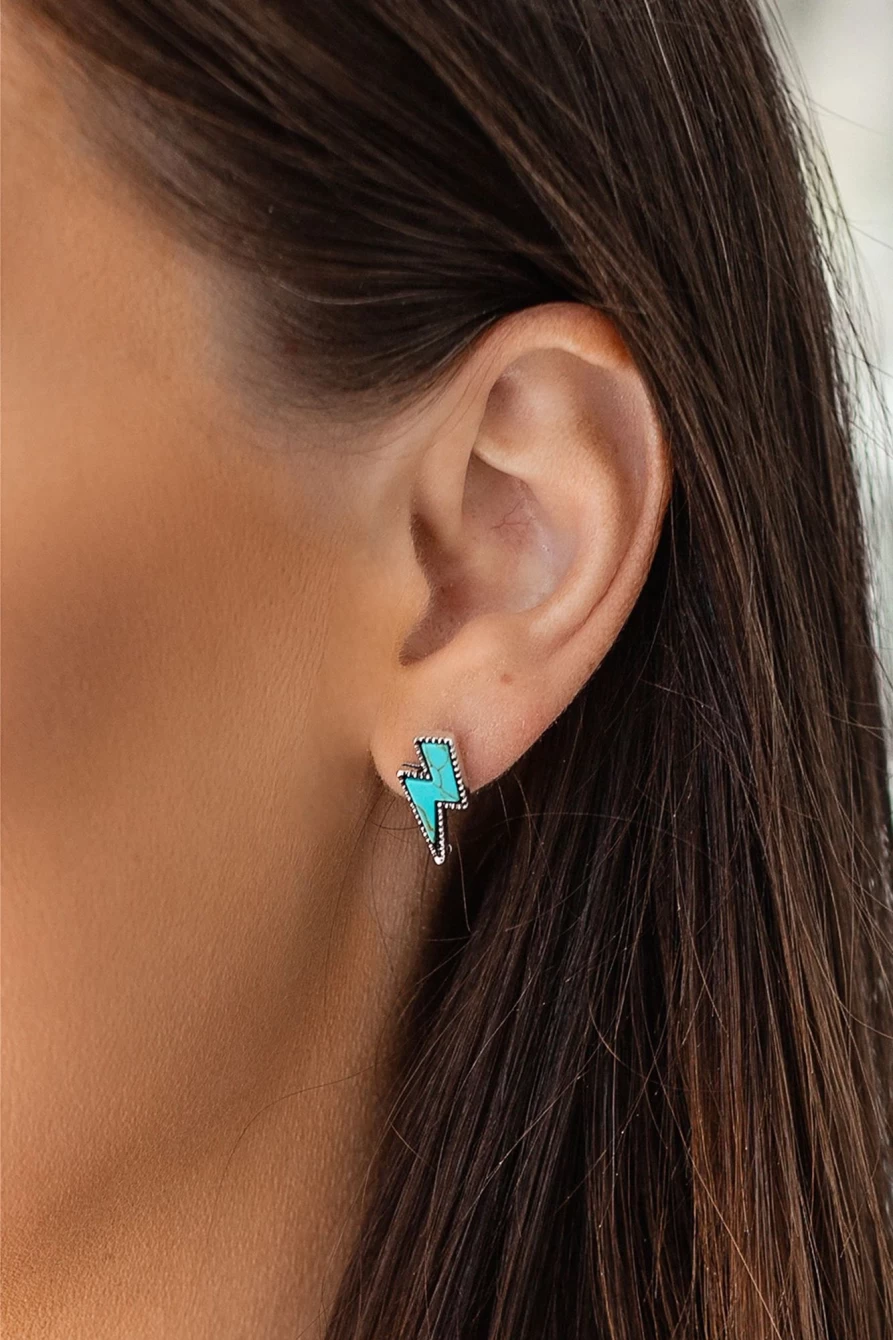 "Shewin 3Pcs Green Turquoise Floral Stud Earrings Set for Women"
