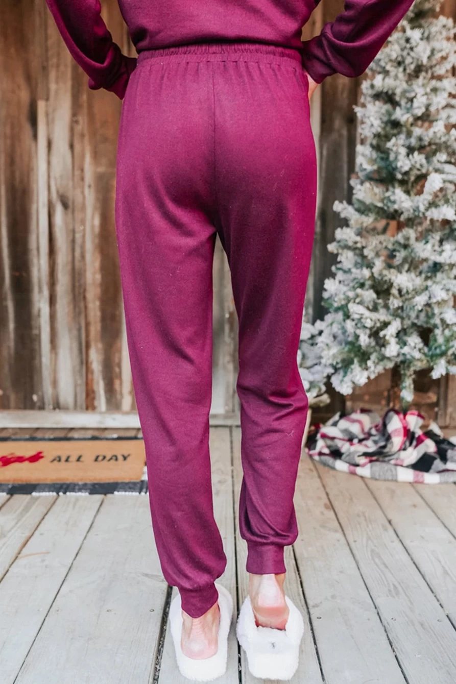 "SheWin Women's Red Sequins Santa Claus Christmas Loungewear Set"