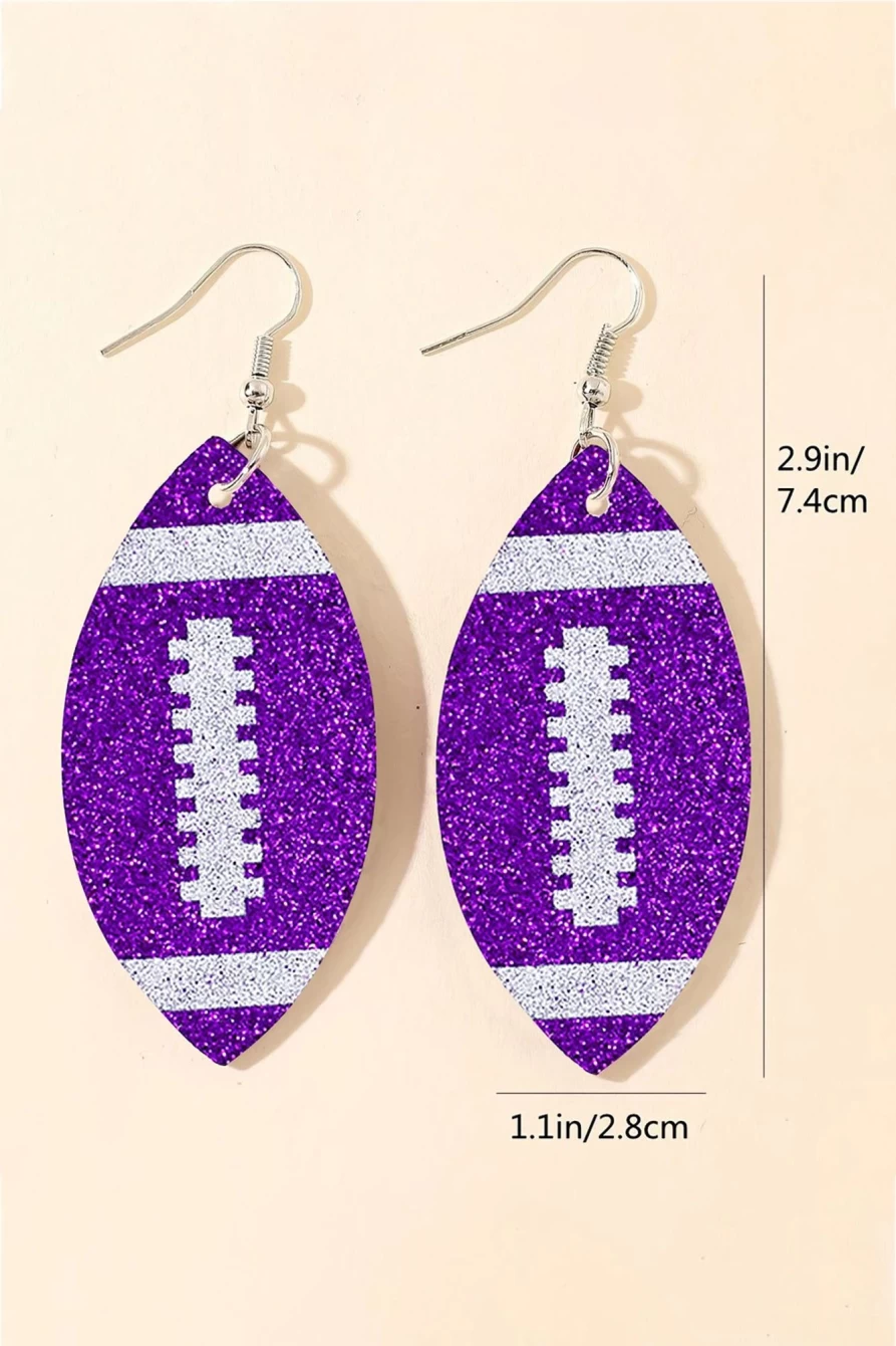 "Shewin Kyoho Grape Sequin Rugby Drop Earrings for Women"