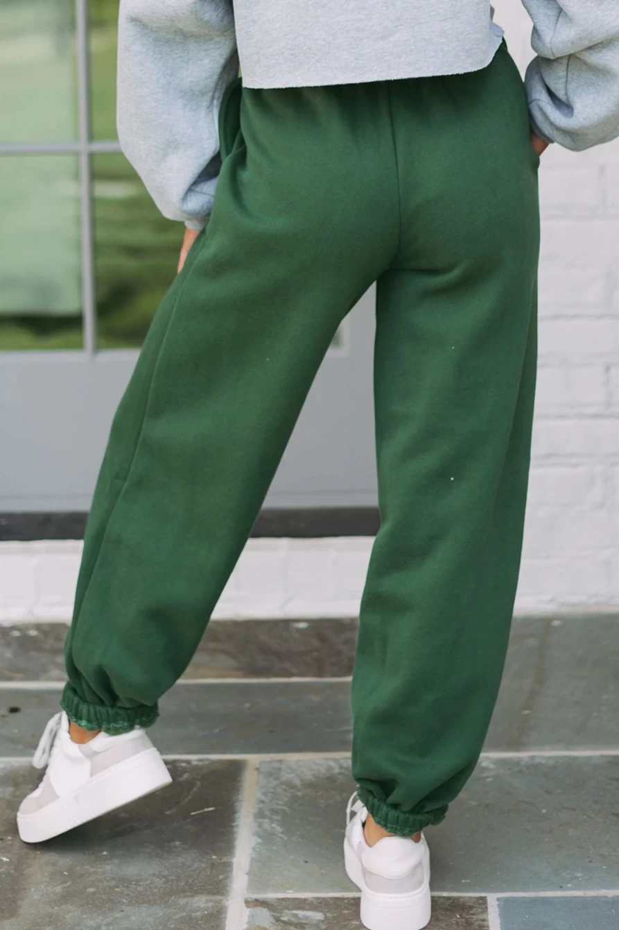 Shewin Women's Mist Green Casual Jogger Pants with Drawstring Waist