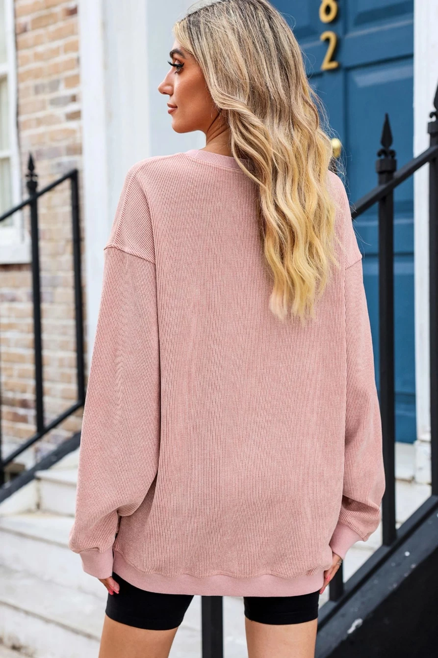 "Women's Pink Halloween 'Let's Go Ghouls' Graphic Sweatshirt | SHEWIN"