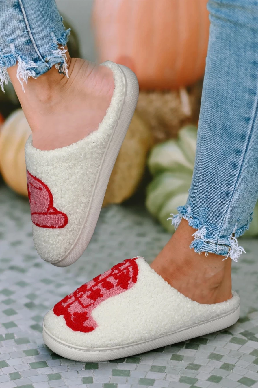 Shewin Women's Rush Cartoon Boot Winter Slippers - Cozy Cute White Snow Booties for Indoor Comfort