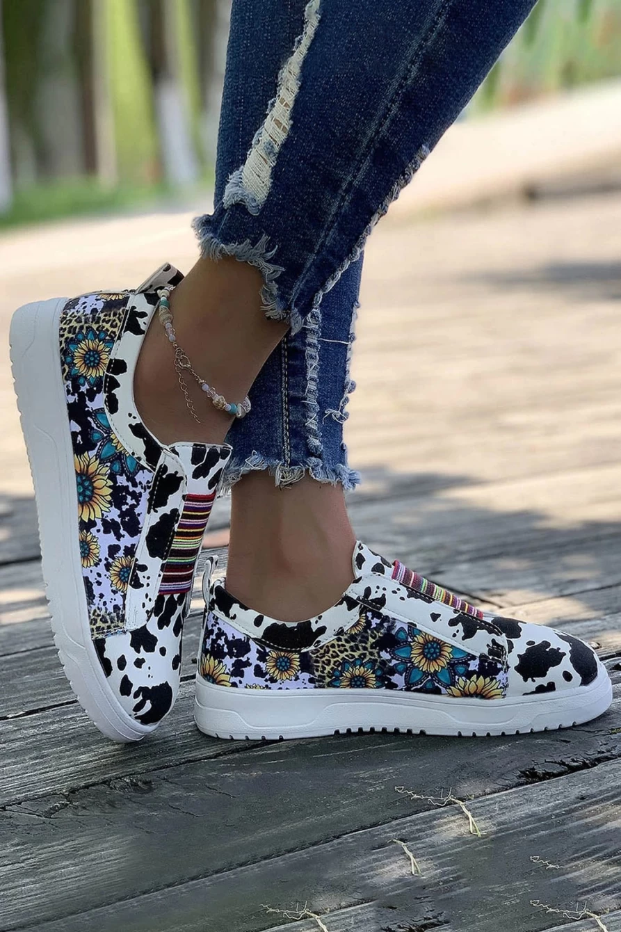 Shewin Women's Multicolor Casual Serape Sneakers - Stylish Comfort for Everyday Wear