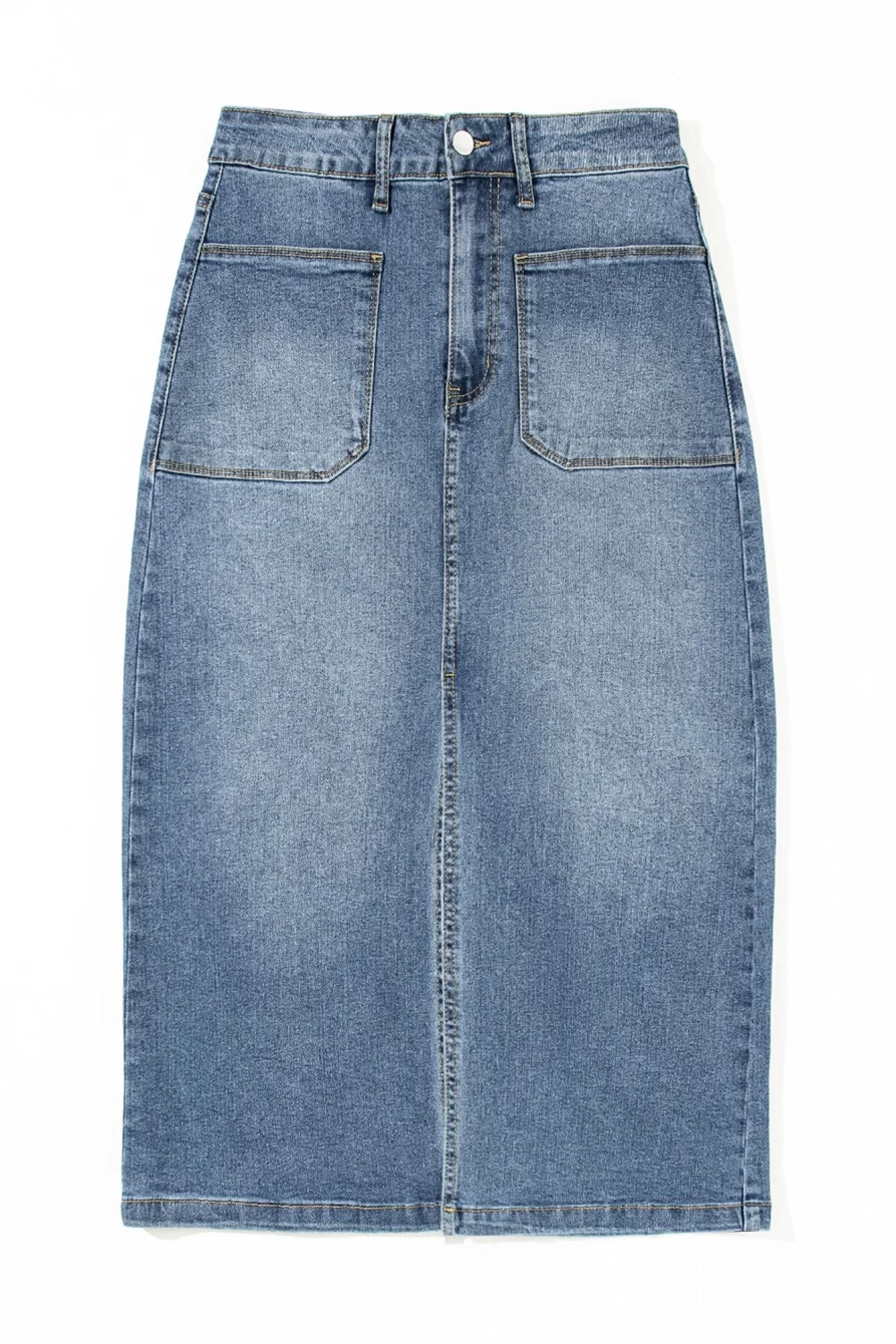 Shewin Women's Sky Blue Ripped Rolled Hem Denim Shorts - Light Blue Casual Distressed Jean Shorts for Women