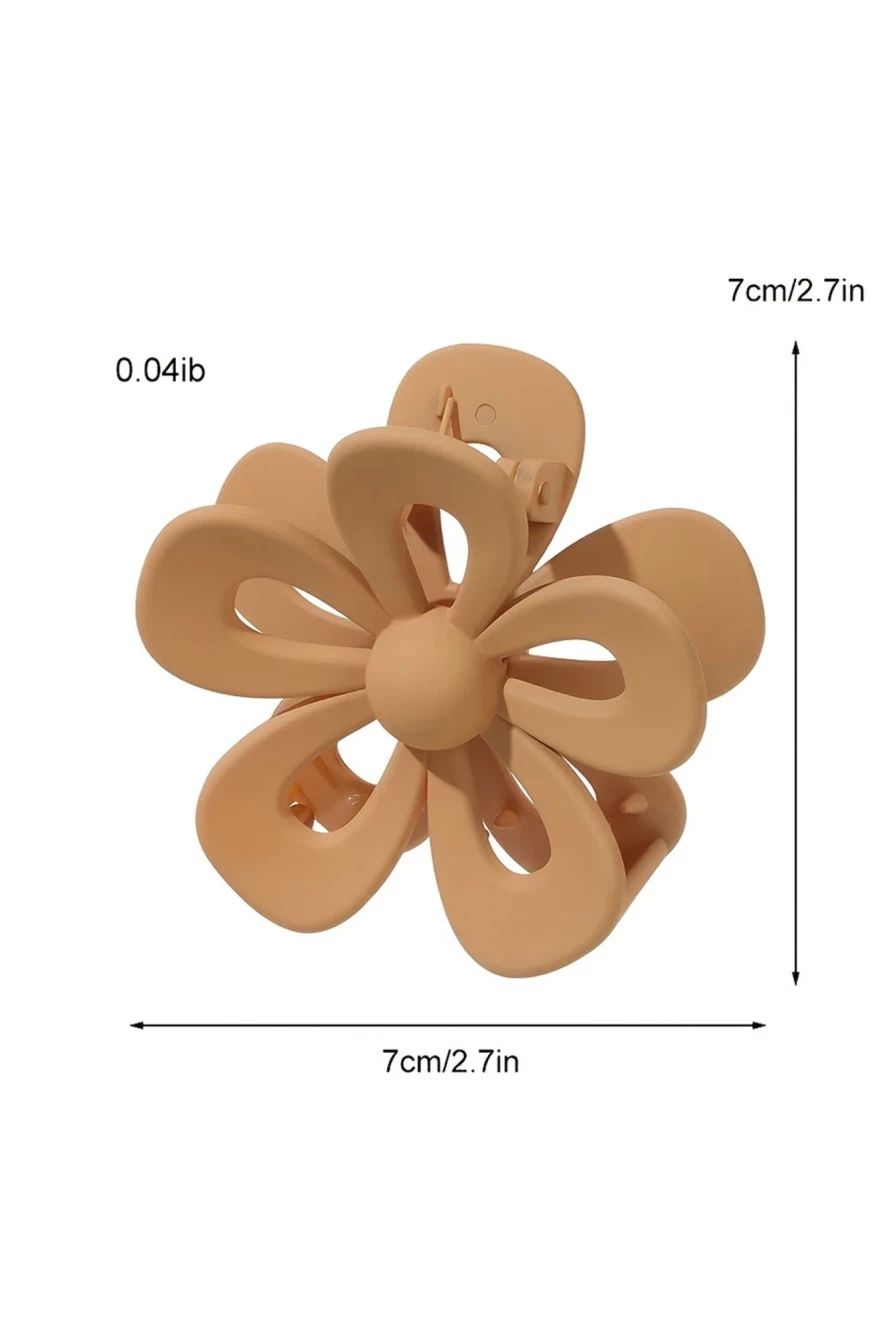 Shewin Women's Camel Hollow Flower Claw Clip - Sweet Hair Clip for Women