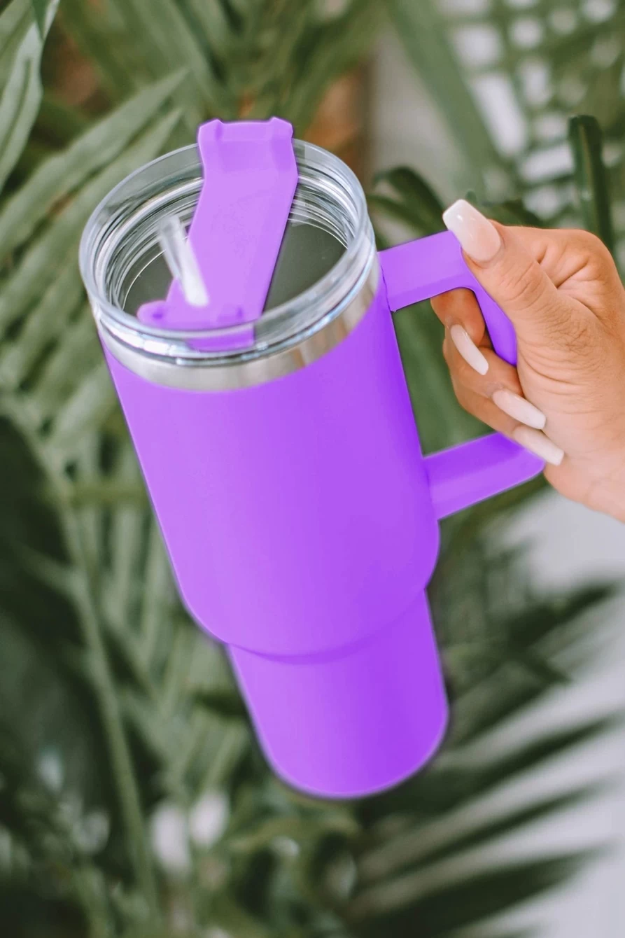 Shewin Purple 304 Stainless Steel Insulated Tumbler Mug with Straw for Women - Leakproof & BPA-Free